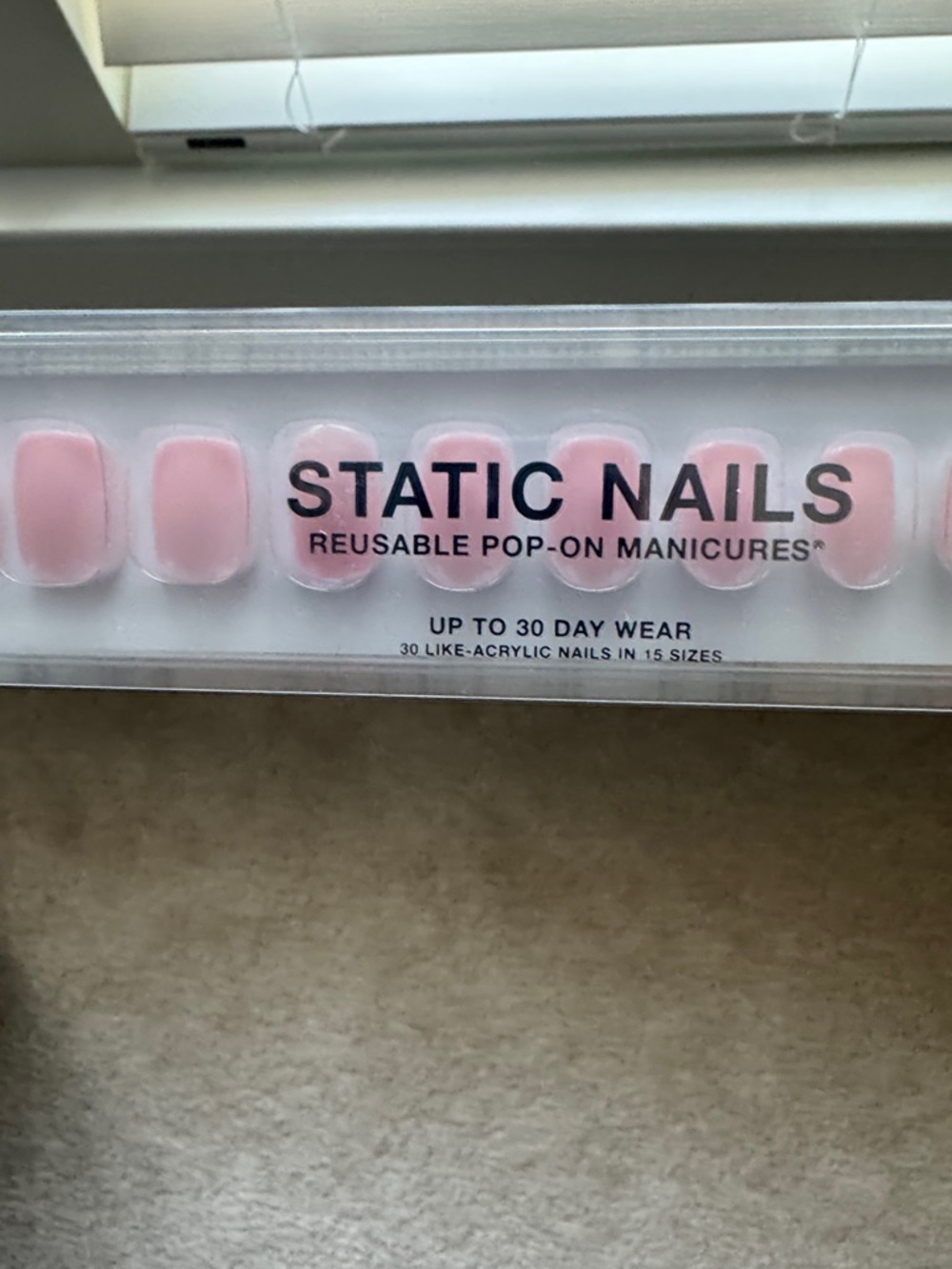 Static Nails Reusable Pop-On Manicure - Soft Pink